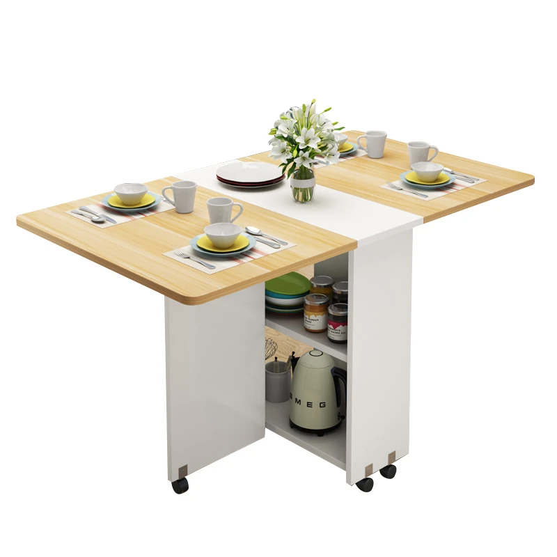 

Многофункциональный деревянный складной подвижный обеденный стол, домашний стол для хранения, выдвижная мебель для гостиной, ресторана, ку...