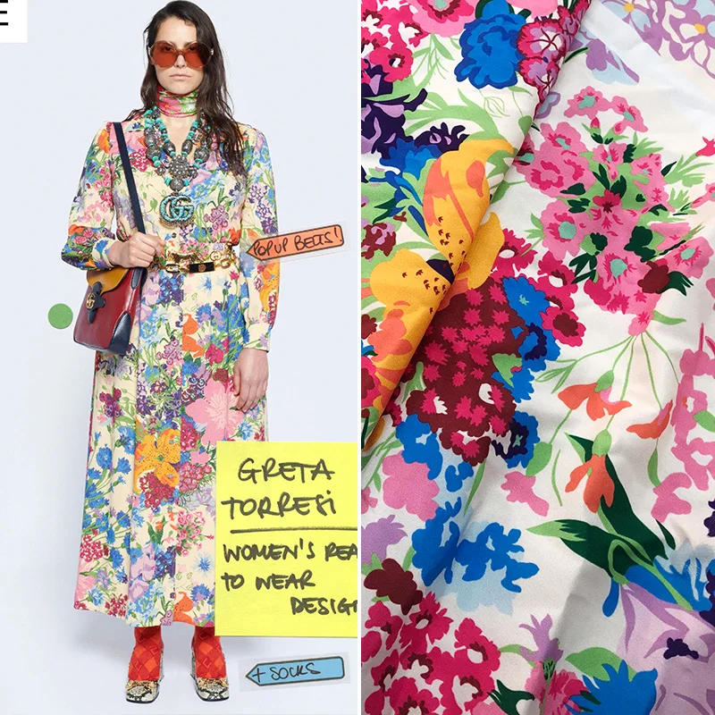 Новинка от бренда G Женский крепдешин из полиэстера с цветами высококачественная