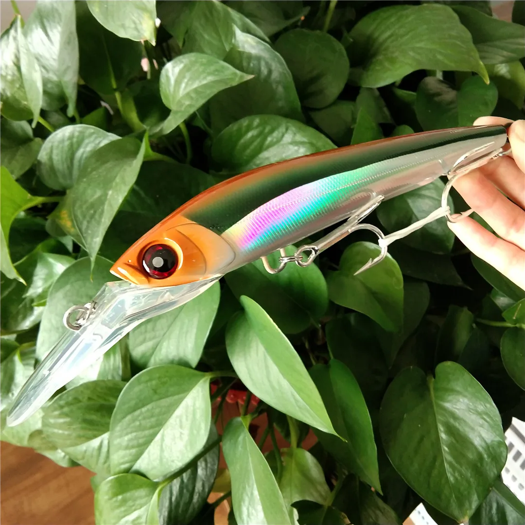 

NOEBY 4pcs 18cm 98g Sinking Minnow Hard Lure Depth 7-9m Big Fishing Bait Deep Sea Trolling Fishing Tackle