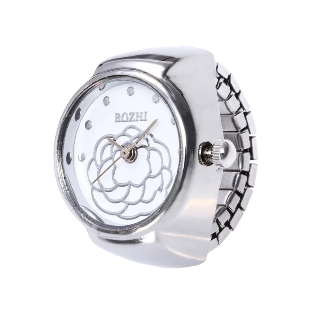 

Fashion Creative Ring Watch Luxury Silver Steel Cool Elastic Quartz Finger Ring Watch Couple Watches Reloj Mujer Montre Zegarek