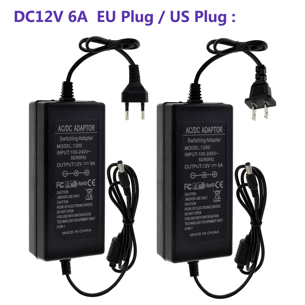 DC 5V 12V 24V Трансформаторы освещения 1A/2A/3A/5A/6A/8A/10A адаптер питания для светодиодной