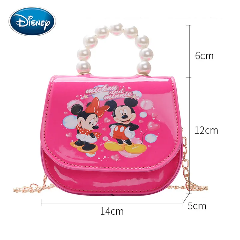 

Disney PU Mickey Minnie Children's Bag New Portable Shoulder Bag Korean Cartoon Baby Coin Purse Girls Messenger Bag