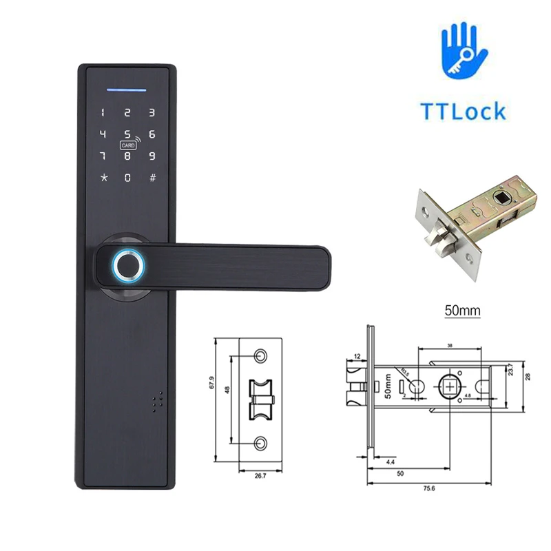 TTLock APP remote control Умный Замок работающий по отпечатку пальца поддержка пароля IC card