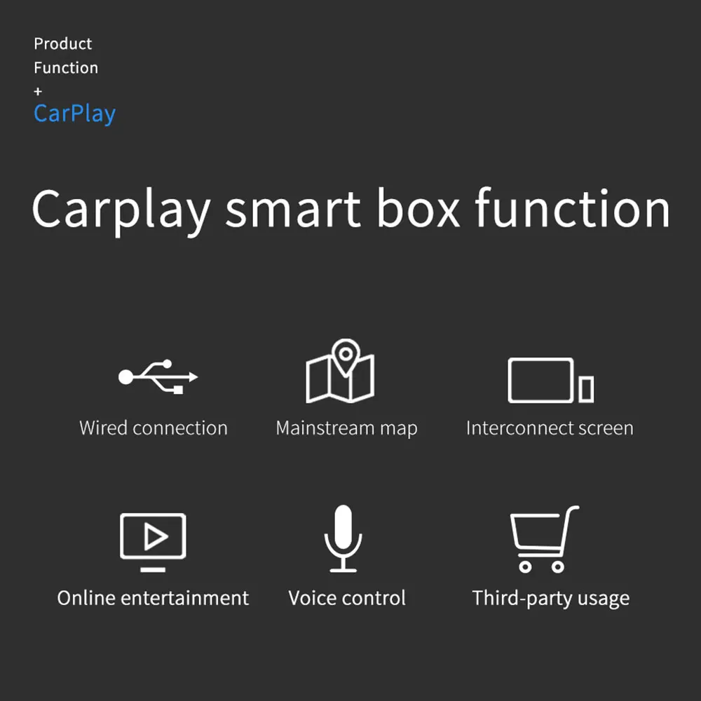 Белая смарт ссылка поддерживает Android навигатор USB ключ беспроводная карта Carplay