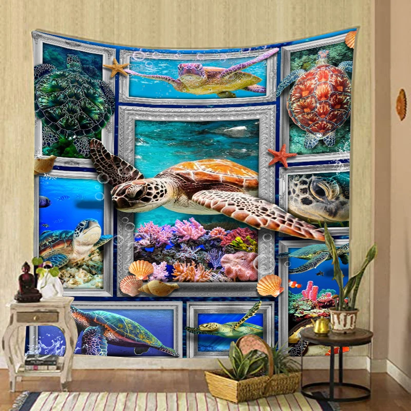 3D Printed Butterfly and Moon Wall Hanging Tapestry For Bedroom Decor Sandy Beach Throw Rug Blanket Travel Camping Mattress Mats | Мужская