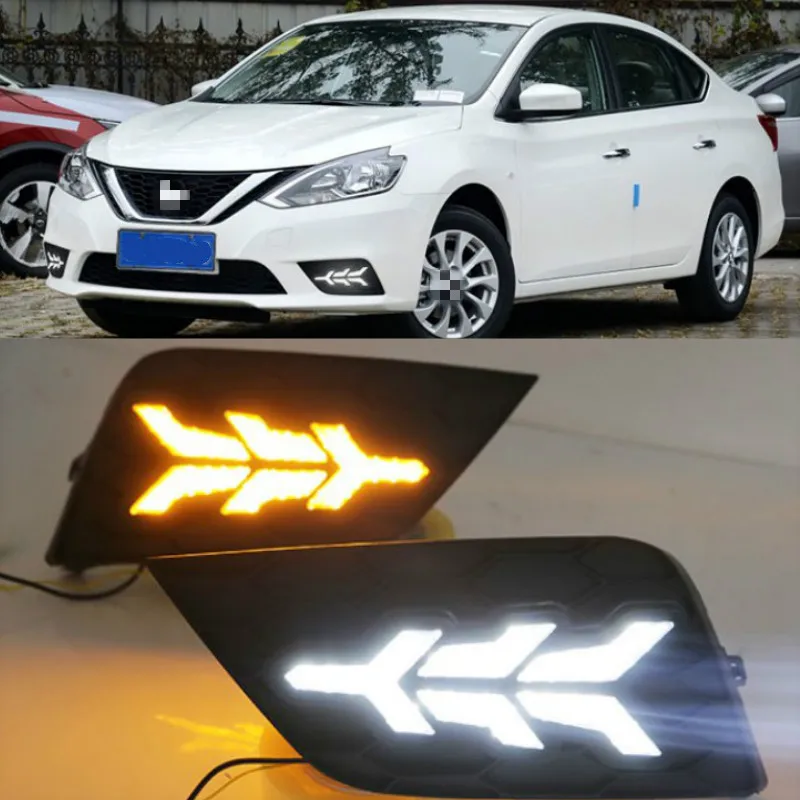 1 пара для Nissan Sentra Sylphy 2016-2018 дневной светодиодный DRL дневные ходовые огни с