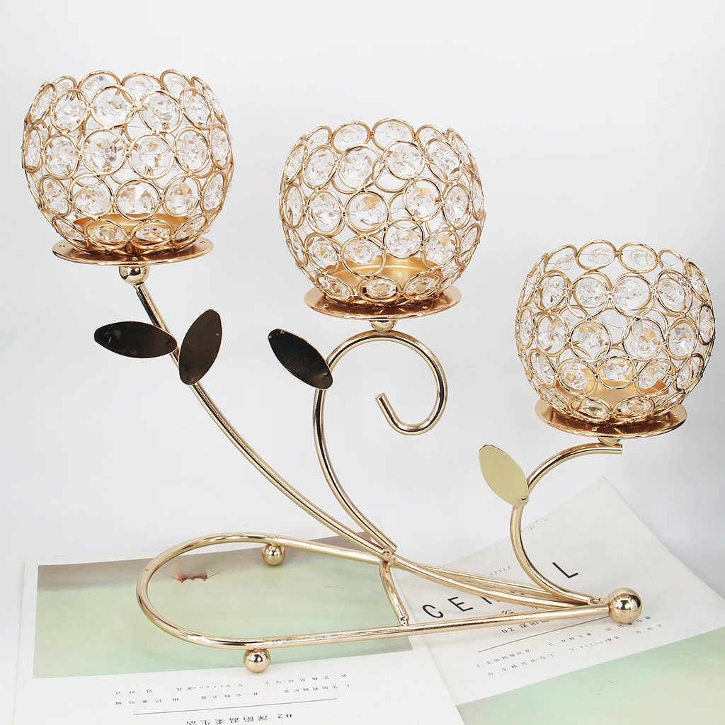 Подсвечник Candelabra Сияющий элегантный Настольный шкаф Декор для дома и