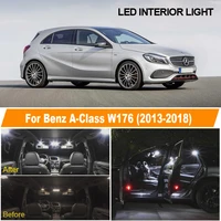 18pcs white canbus led bulbs interior light kit for 2013 2016 2017 2018 mercedes benz a class w176 map dome door trunk lamp