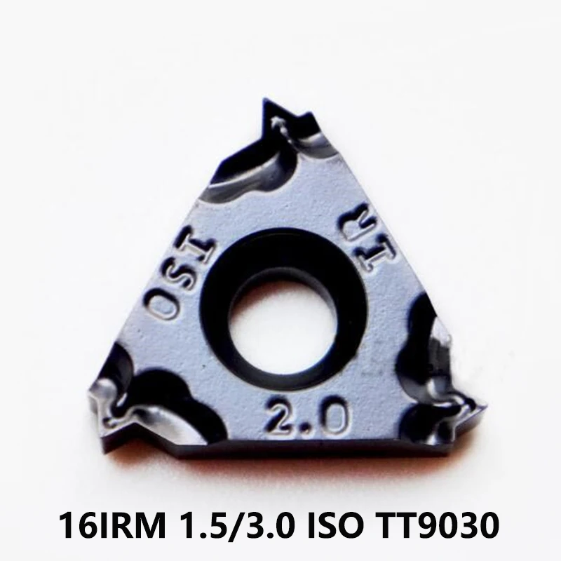 

100% Original Carbide Threading Inserts 16IRM 1.5ISO 3.0ISO 1.5 3.0 ISO TT9030 Turning Tool Cutting Lathe Cutter CNC 10pcs
