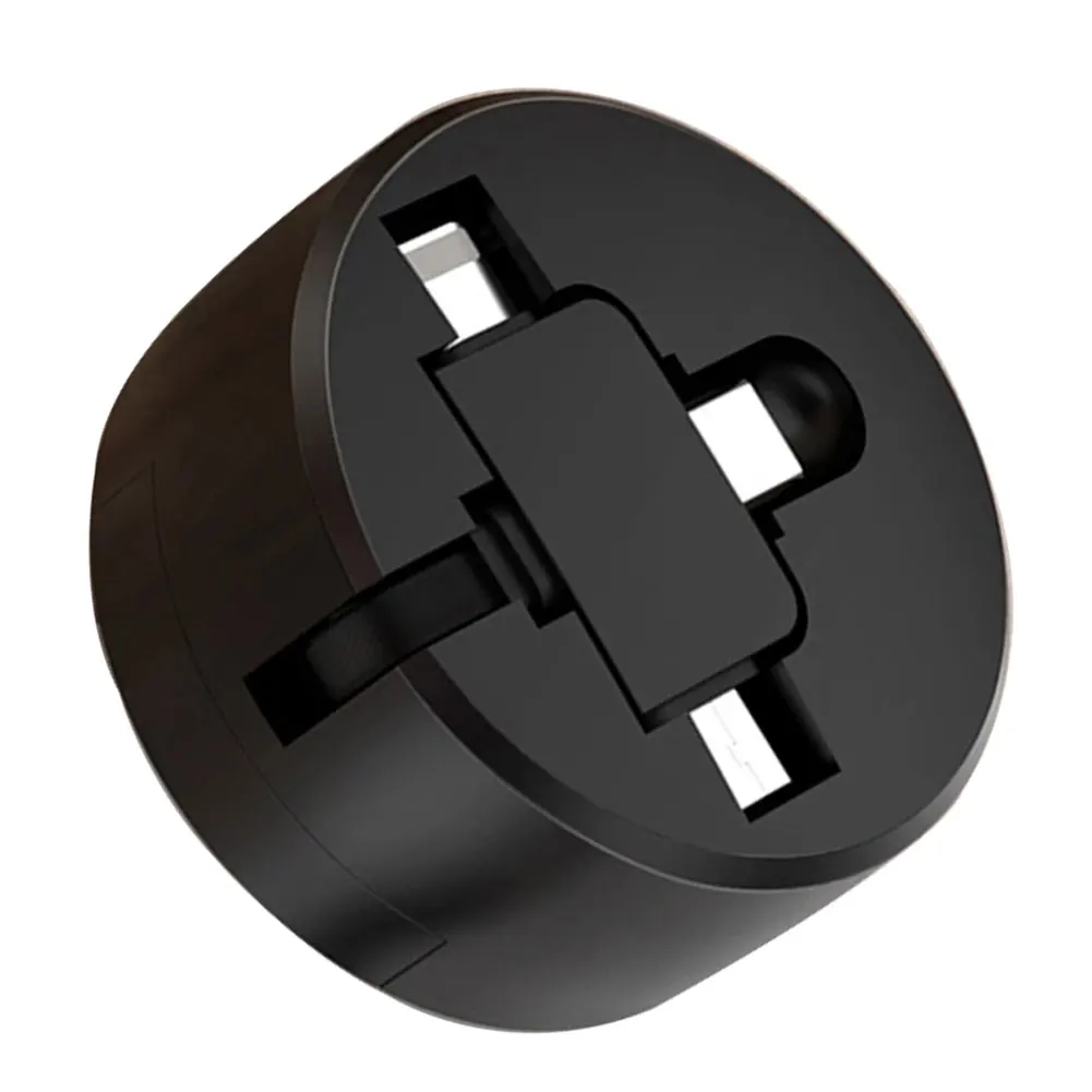 

Multi Charger Cable 3-In-1 Retractable USB Cable With Phone Stand Data Cable Fast Charging Cord For IPhone Samsung Android