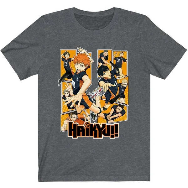 

Anime Haikyuu Printed Causal Comfortable Round Neck T-shirt Cozy Cotton Tops street fashion pullovers tees