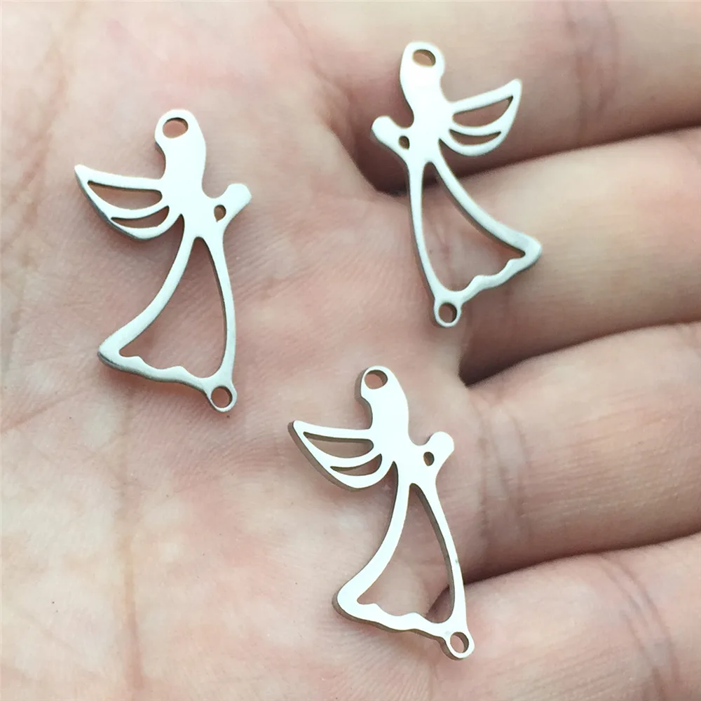Разъемы из нержавеющей стали 10 шт. яркие серебряные Волшебные Ангел Мадонна Шарм