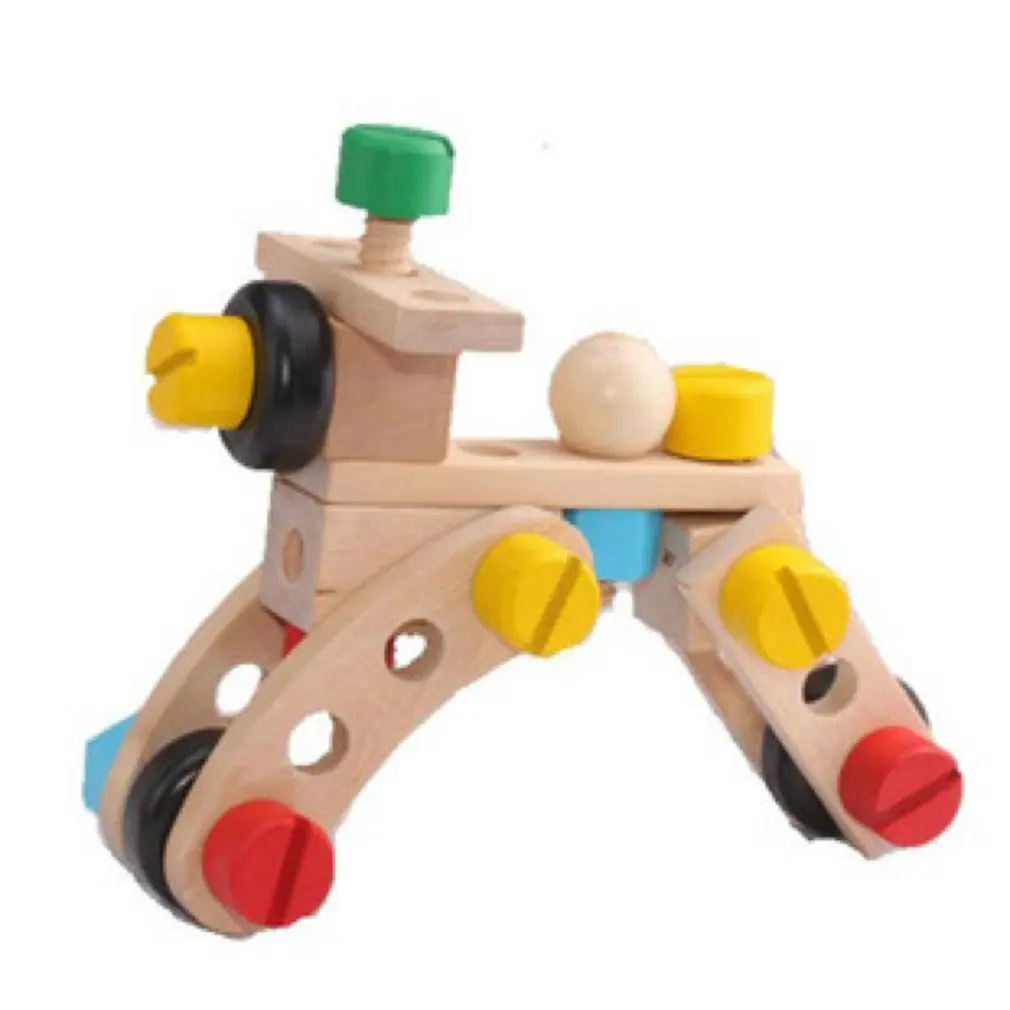 

Children's Benefit Intelligence Disassembly Assembly Car Toy Solid Wood Assembly Intelligence 30 Pieces Screw Toy