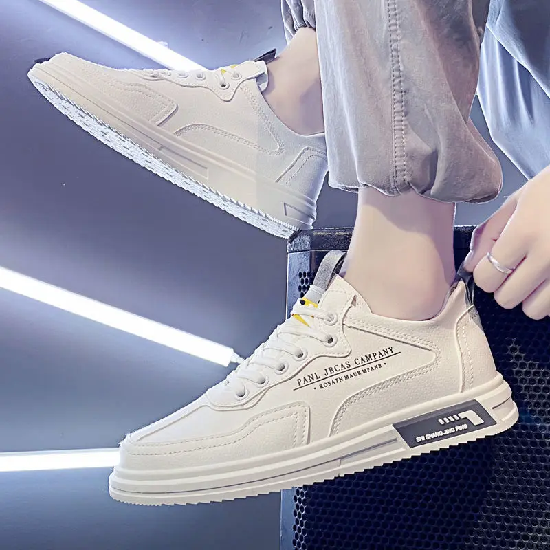 

Mens Shoes 2021 Fashion Sneakers Men Leather Casual Shoes Mens Business Shoes Slip On Men's Loafers White Sneakers Men