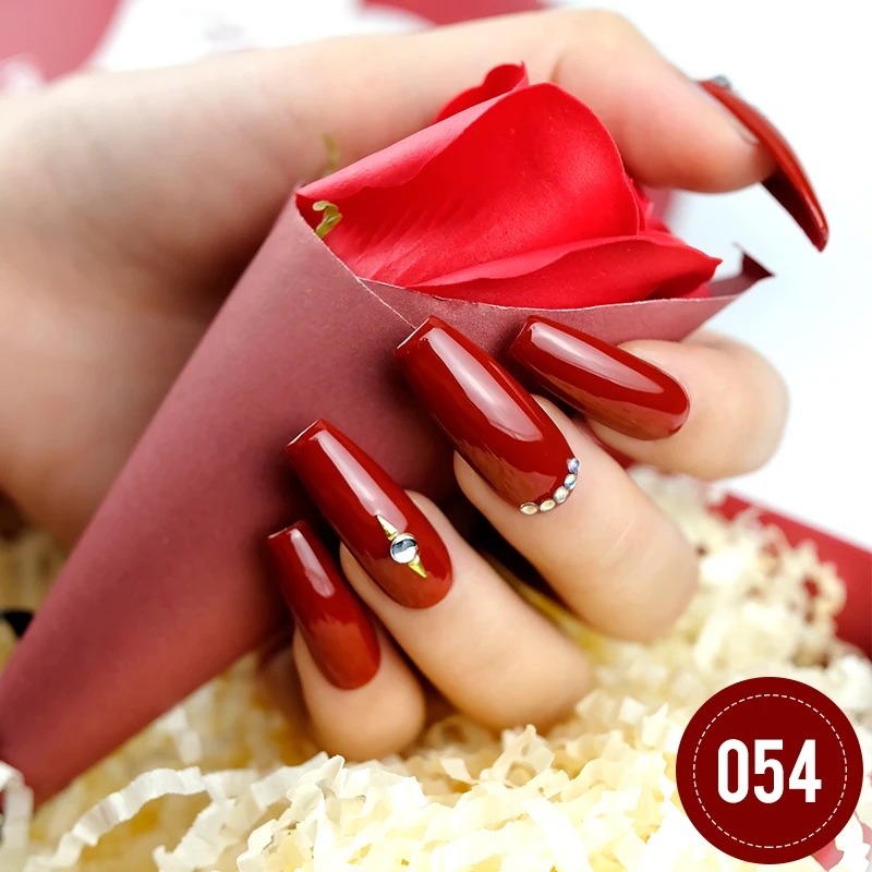 УФ гель лак для ногтей MorCat винно красный вампирный дизайна Полупостоянный Гель 15