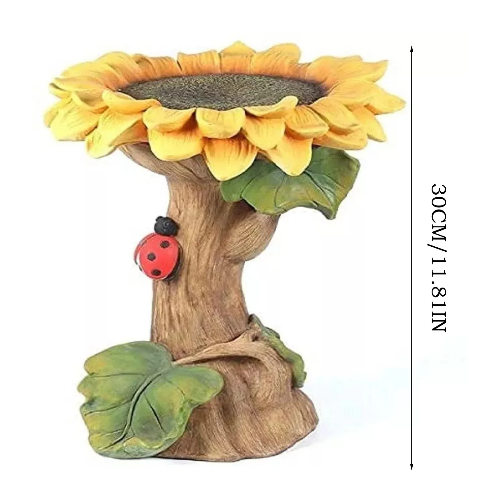 

Garden Decoration Boho Decor Sunflower Bird Bath Brown Pedestal Handmade For Outdoor Garden Dekoration Decoration Accessories