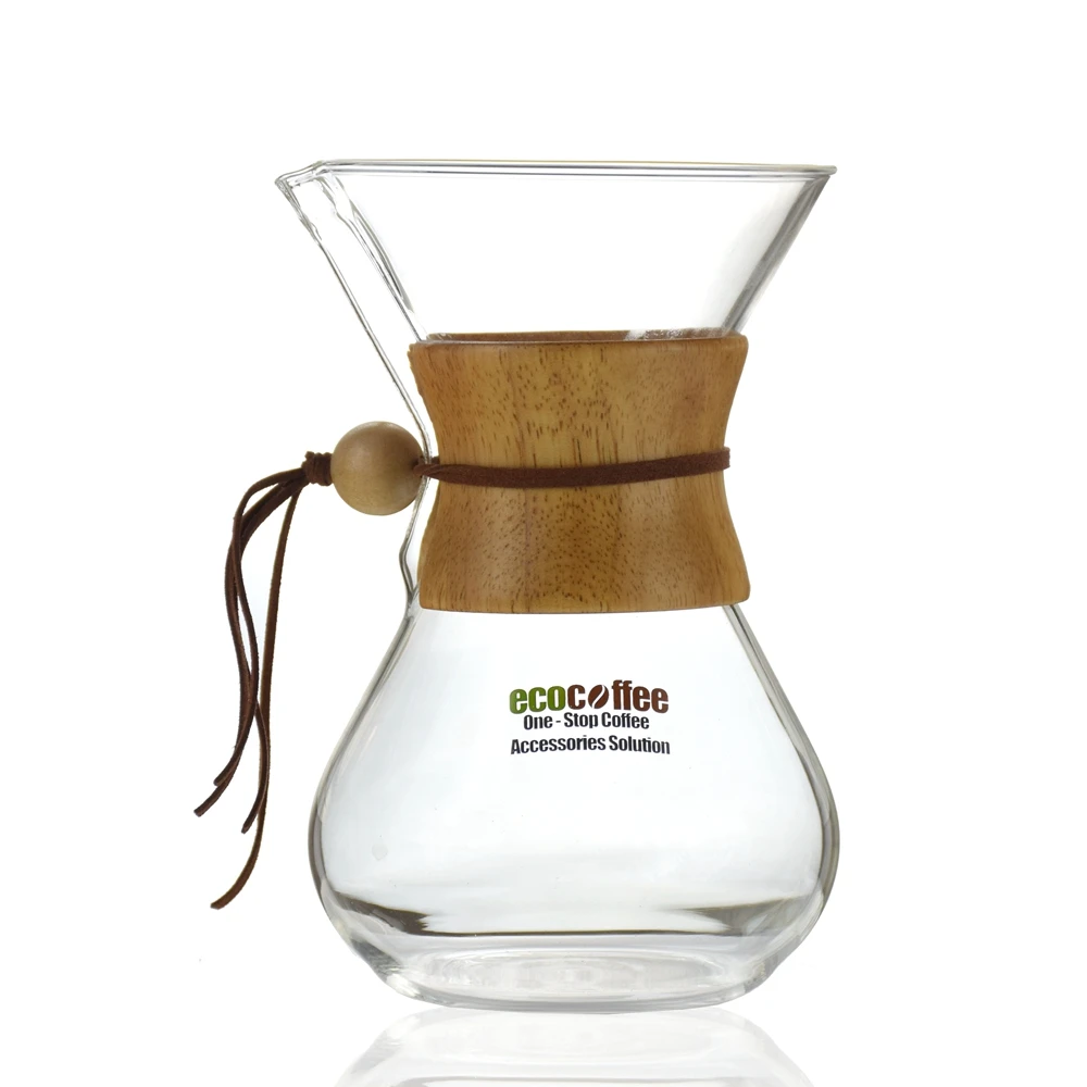 Eco coffee 400/500/800 мл термостойкий стеклянный чайник для кофе многоразовый