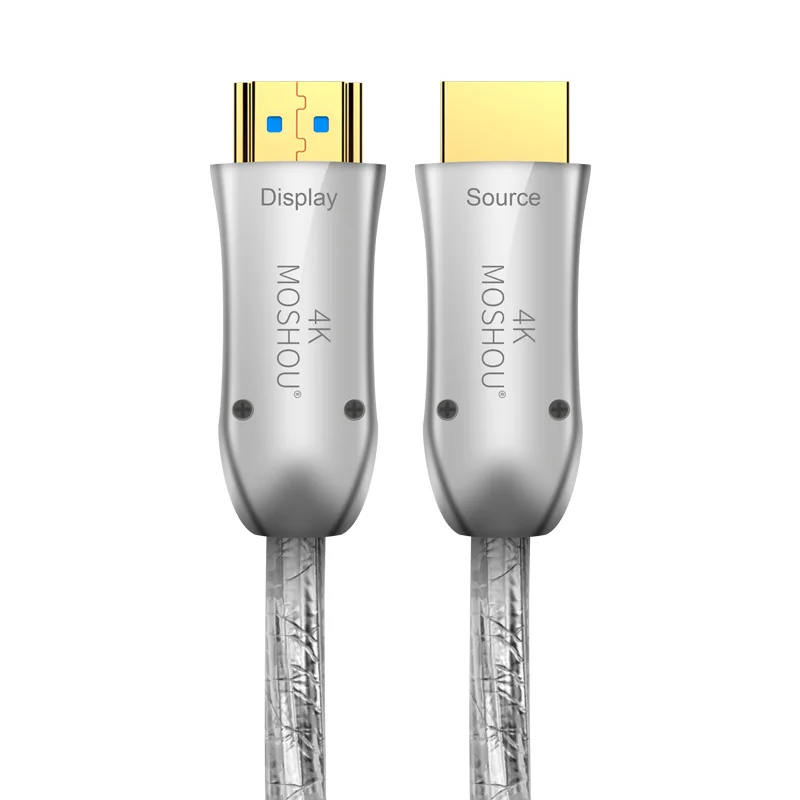 Серый MOSHOU Enthusiast Оптическое волокно HDMI 2,0 кабель HD 4 к кабель 60 ГГц 18Gbs с аудио и Ethernet HDMI шнур без потерь HDMI кабель - Цвет: Серый