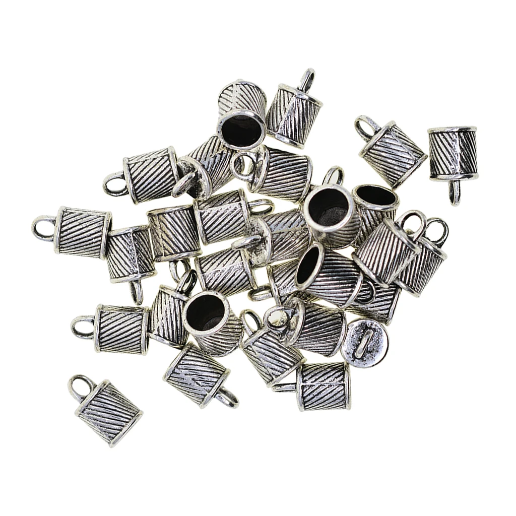 30 шт. 8 мм концевые колпачки в форме колокольчика Металлические детали для лент