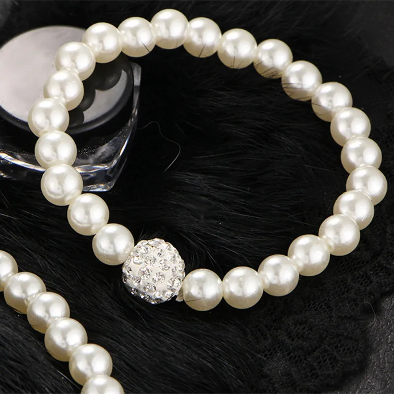 Модный свадебный свитер невесты с кристаллами имитация жемчуга белая цепочка