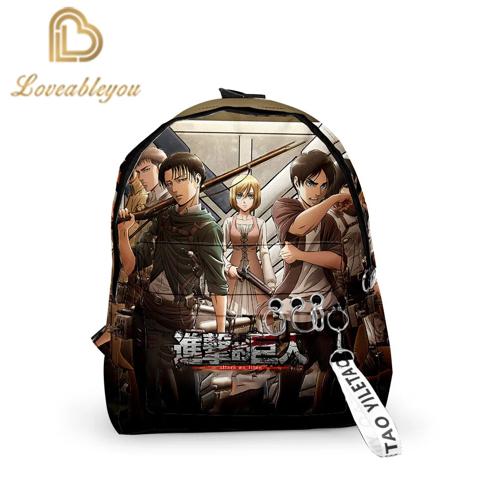 Рюкзак атака на Титанов для мужчин и женщин дорожная сумка школьный ранец