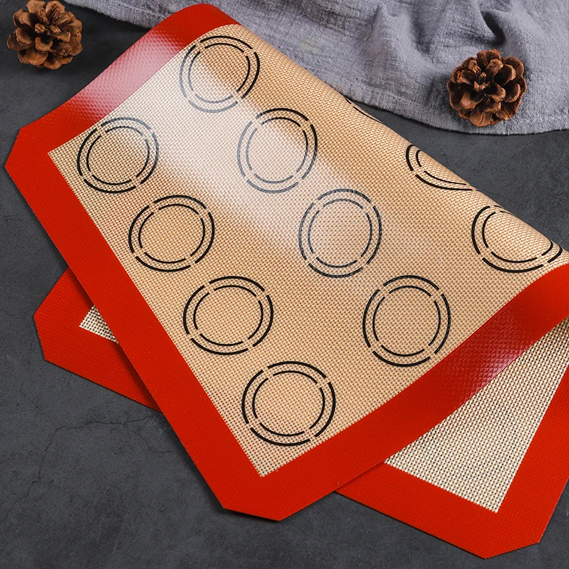 

Kitchen Silicone Macaron Baking Mat - for Bake Pans - Macaroon/Pastry/Cookie Making - Professional Grade Nonstick Baking Mat
