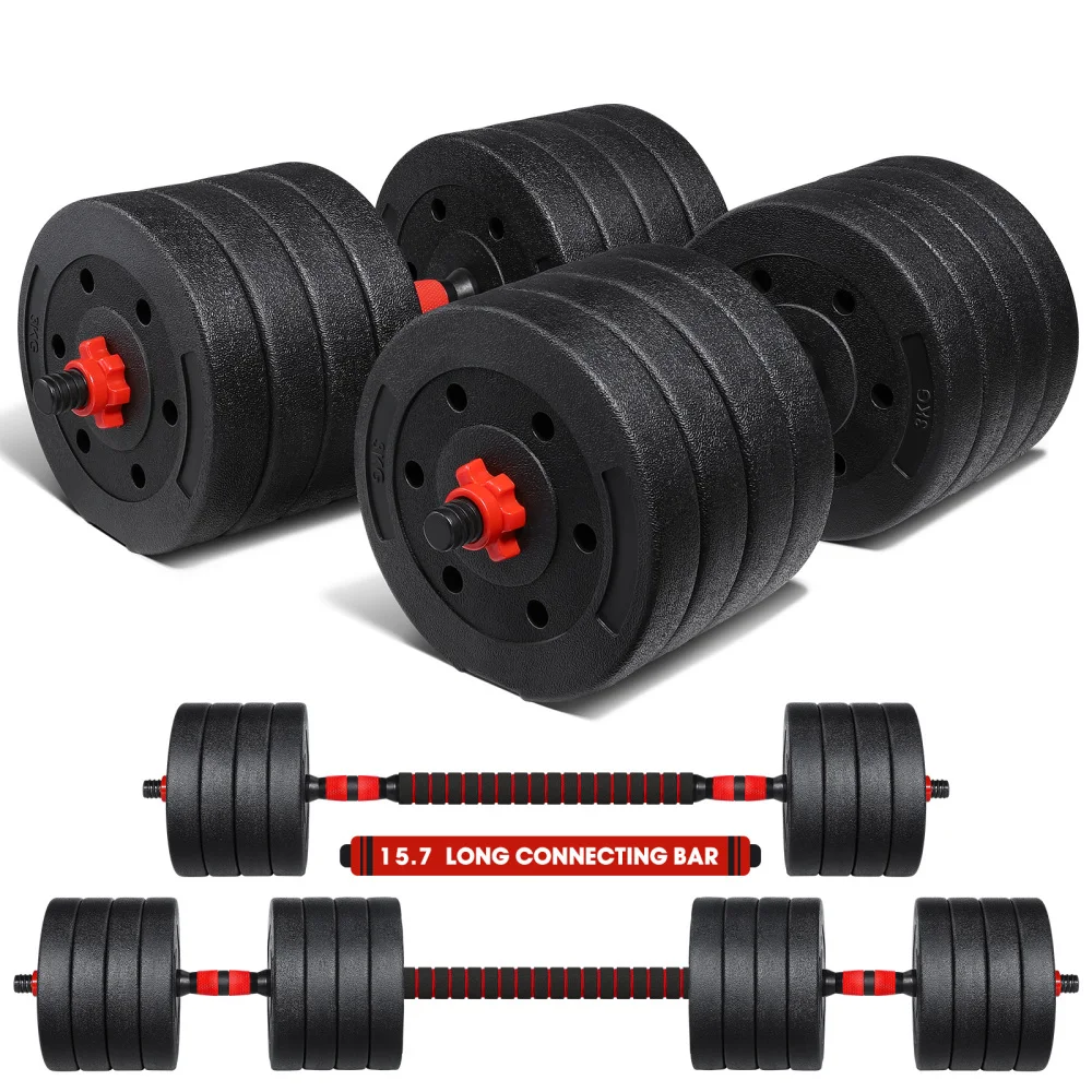 

MOVTOTOP 50kg Adjustable Dumbbell Set Barbell Exercise Fitness Equipment Sport Supplies for Building Body Weight Loss