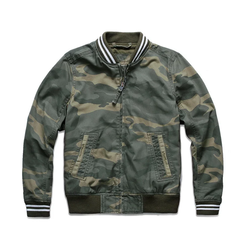 

2021 New Army Camouflage Jacket Men Bomber Autumn Windbreaker Pilot Coat Men Military Jackets Cargo Casual Baseball Jacket
