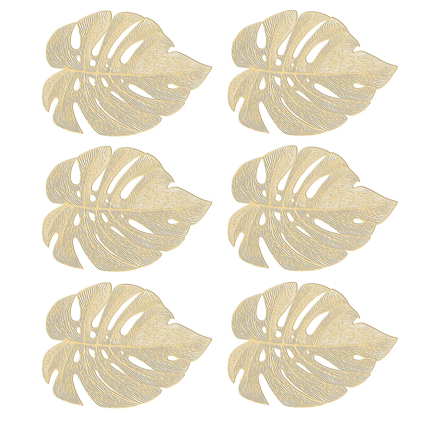 

Подставка под стол 6 шт. 7*7*39 см, домашвечерние вечеринка, золотой 33x45 см, ПВХ, нескользящее свадебное украшение, лист, кухонный инструмент, рож...