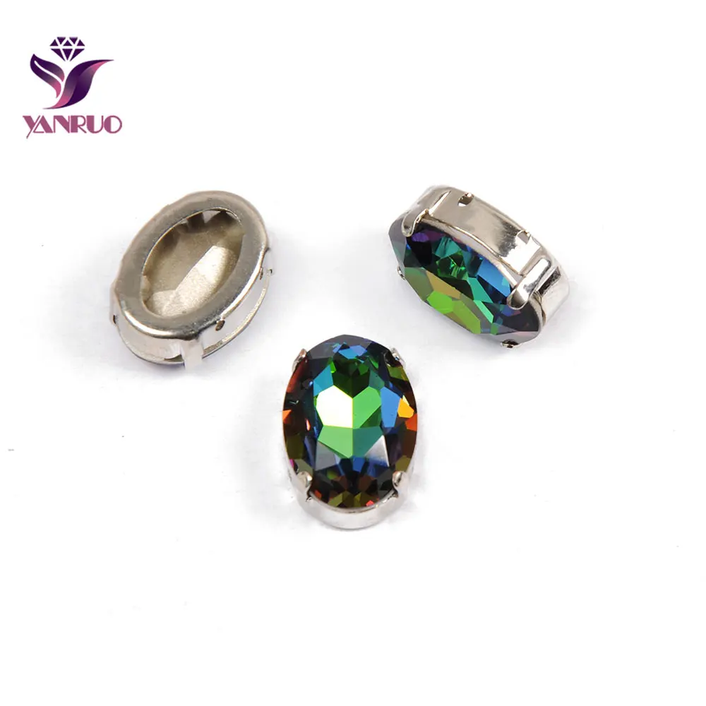 YANRUO 4120 овальной формы с острым задней пришить стразы Стекло ремесленных камни стразы хрустальные камни для ювелирных изделий DIY ремесла - Цвет: VM