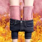 Зимние теплые джинсы для женщин, эластичные джинсы, женские брюки, утепленные бархатные плотные утепленные джинсы с флисовой подкладкой, 2020