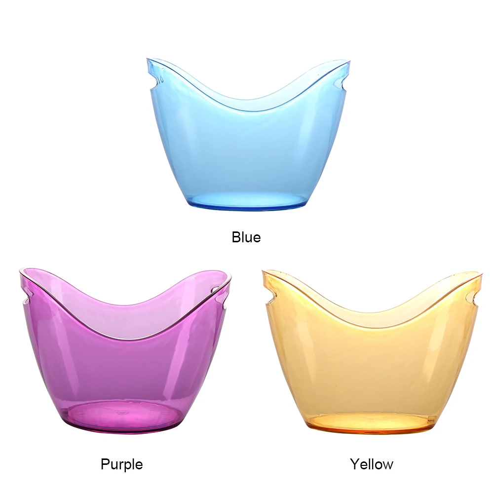 

Transparent Ice Bucket Portable Fridge Beer Champagne Wine Bucket Ice Grain Bucket Bar Ice Buckets for Nightclub Bar Party Decor