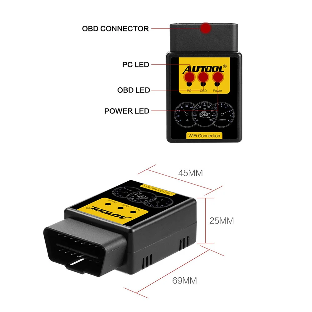 Сканер OBD2 с Bluetooth диагностический сканер OBDII кодов двигателя для Android и