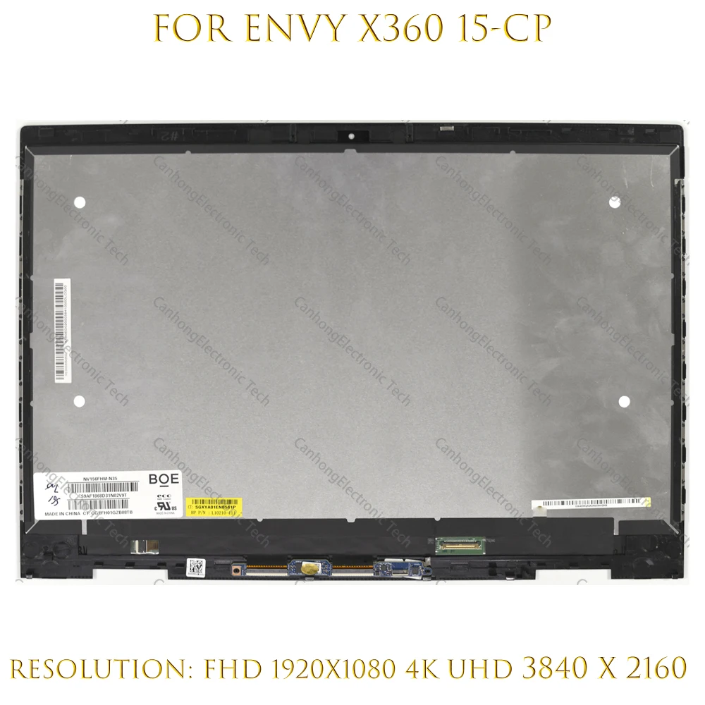Сенсорный ЖК-экран 15 6 дюйма с рамкой и платой для ноутбука HP Envy x360 15-cp 15-cp0007ur 15-cp0009ur