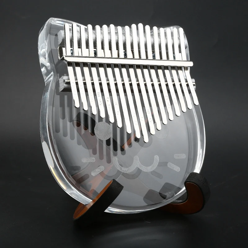 17 клавиш Kalimba большой палец пианино прозрачная акриловая клавиатура инструмент с