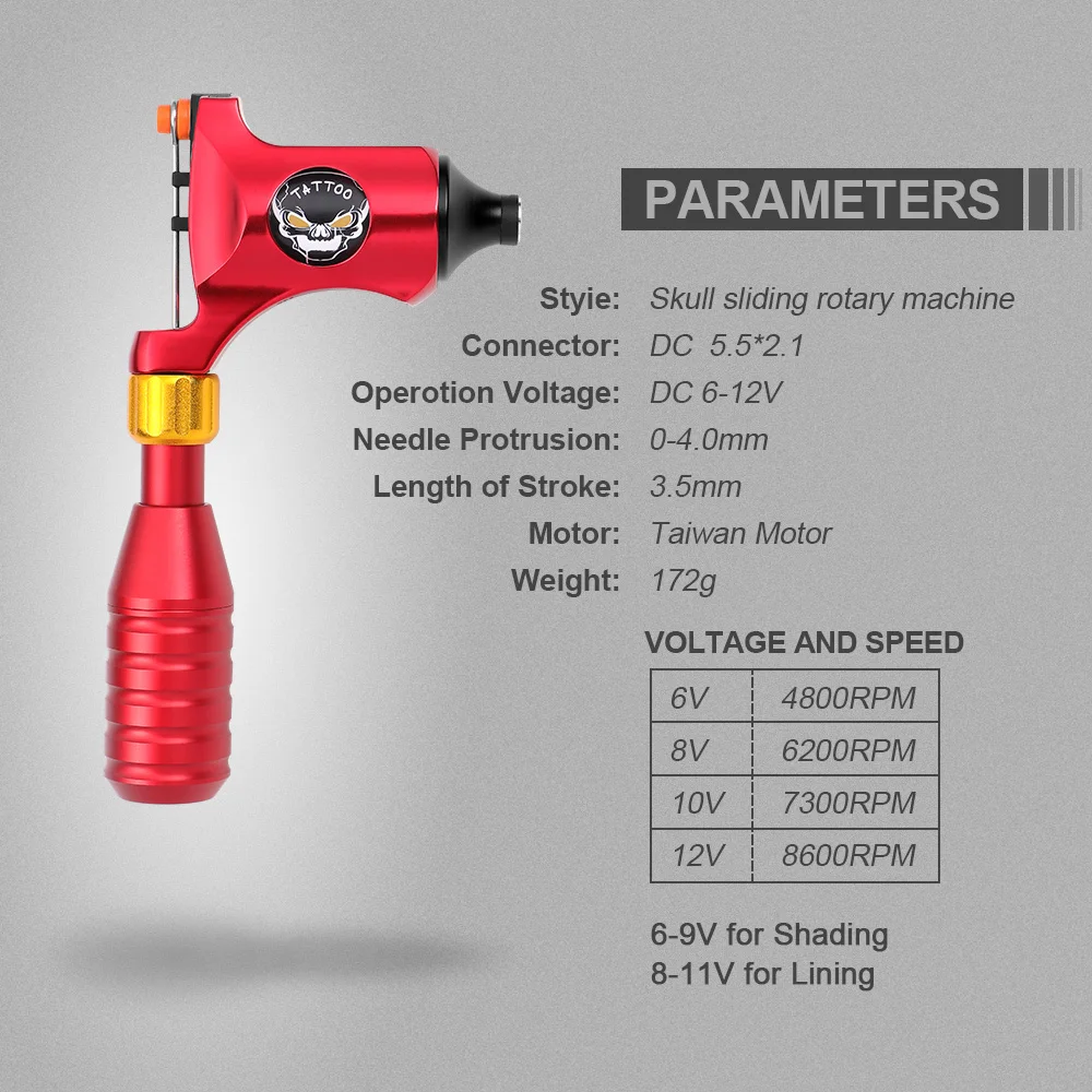 Профессиональная роторная татуировка 8 Вт профессиональная пистолет