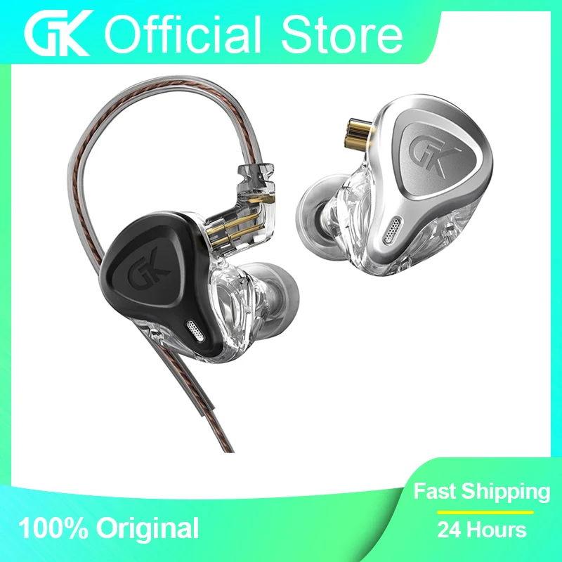 Металлические проводные наушники-вкладыши GK G5 Hi-Fi для музыки с басами гарнитура