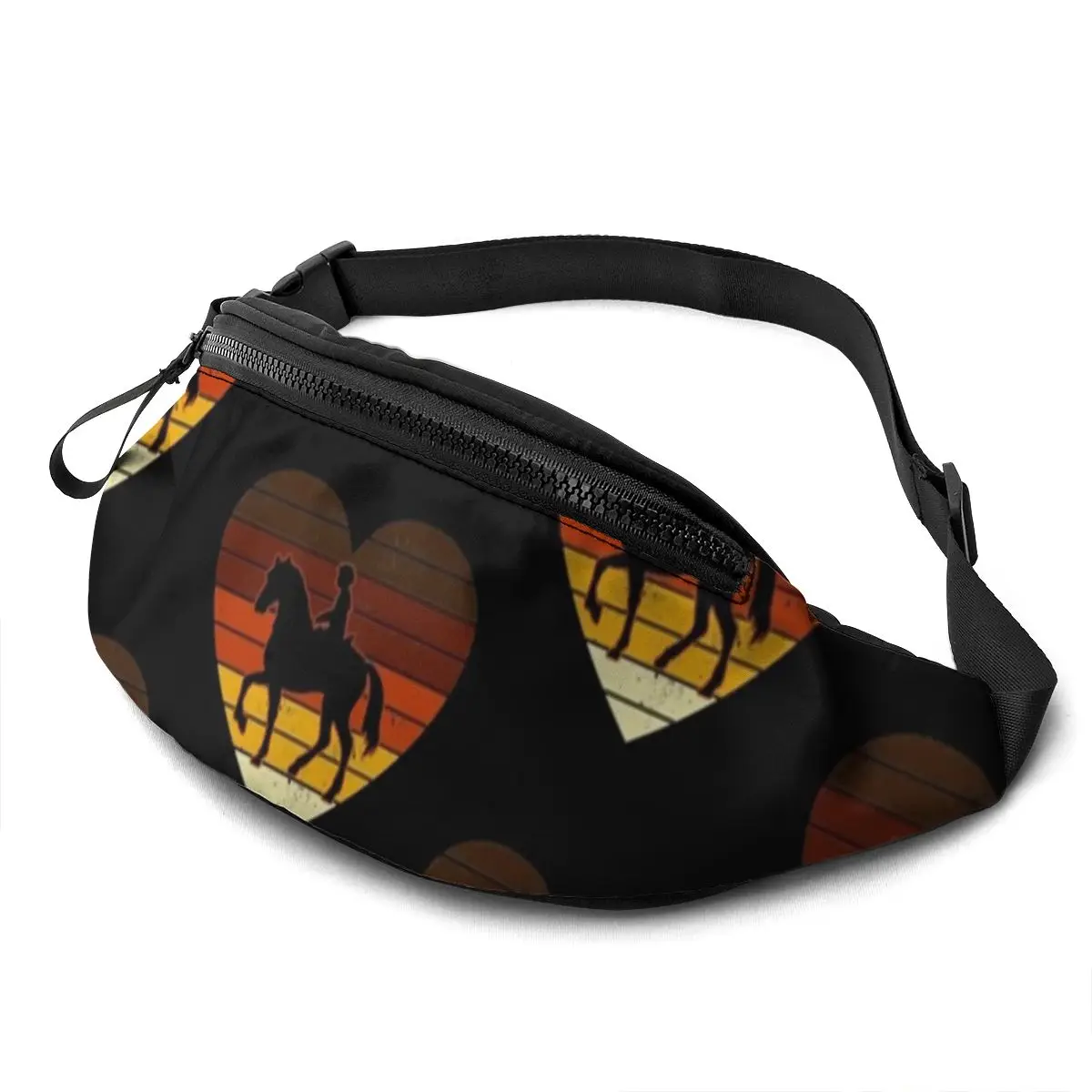 

Horse Riding Waist Bag Female Travel Waist Pack Pattern Polyester Bag
