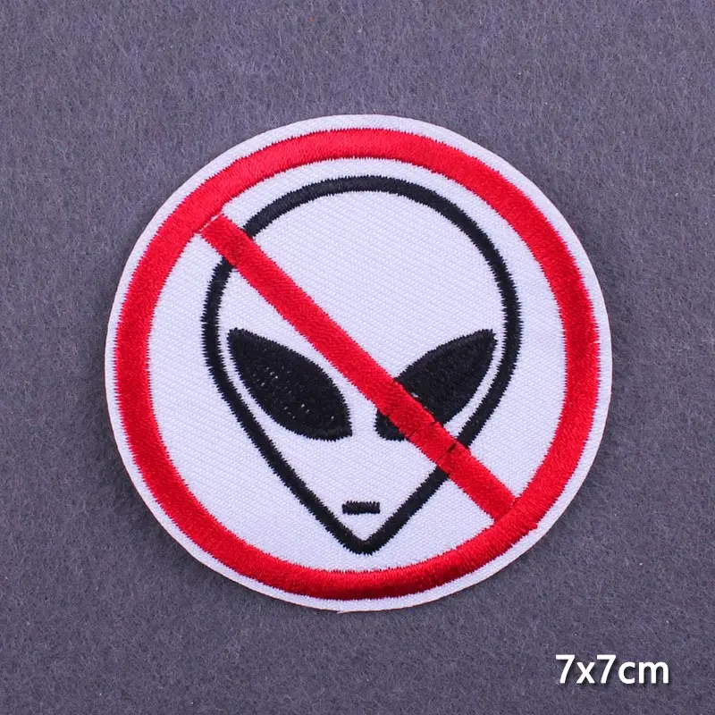 Мультяшные патчи с камерой Инопланетянин утюгом для одежды стикеры в стиле хиппи