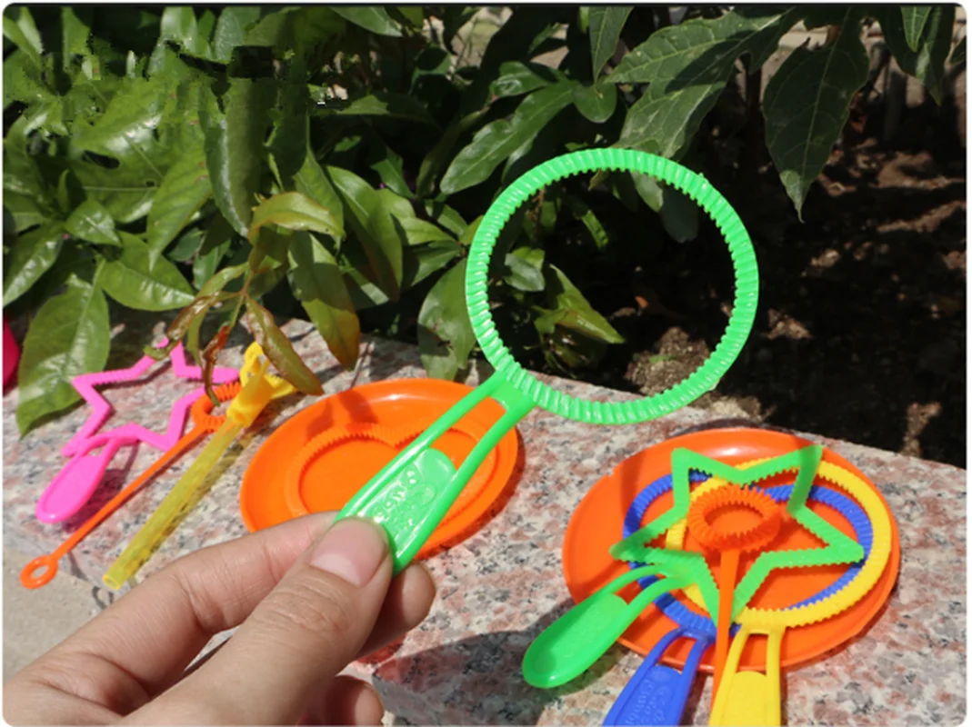 6 шт./компл. дует пузырь мыло инструменты игрушка палочки для пускания пузырей