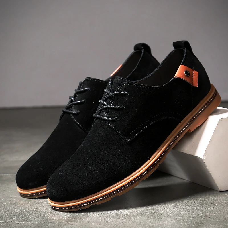 

Classic Business Suede Shoes Men Vintage Lace-up Fashion Formal Footwear Male Casual Leather Oxford High Quality Platform Shoes