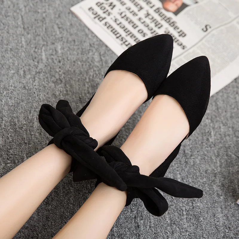 Summer 2021 New Flock Ankle Strap Flat Sandals Women's Fashion Pointed Toe Cross-tied Party Flats Streetwear Shoes For Girls | Обувь