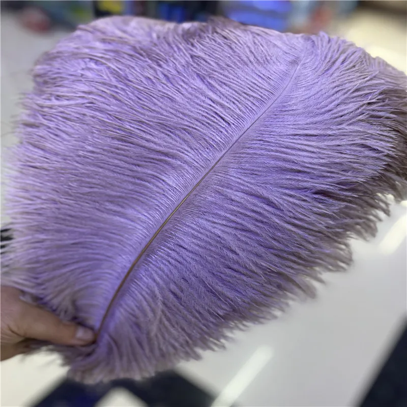 

50pcs/lot Light Purple Ostrich Feather 35-40cm/14-16inches Feathers for crafts Wedding Craft Celebration Jewelry Diy Plumas