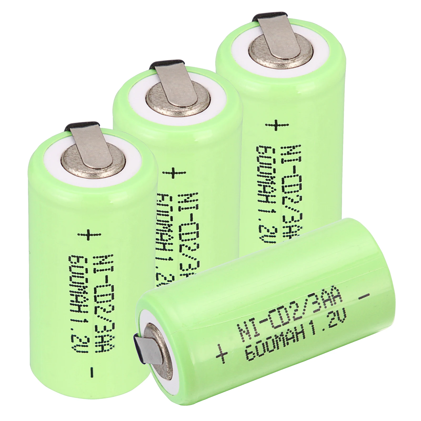 2~ 32 шт 2/3 AA nicd 1,2 V батарея 600 Ni-CD аккумуляторная батарея 1,2 V зеленый цвет