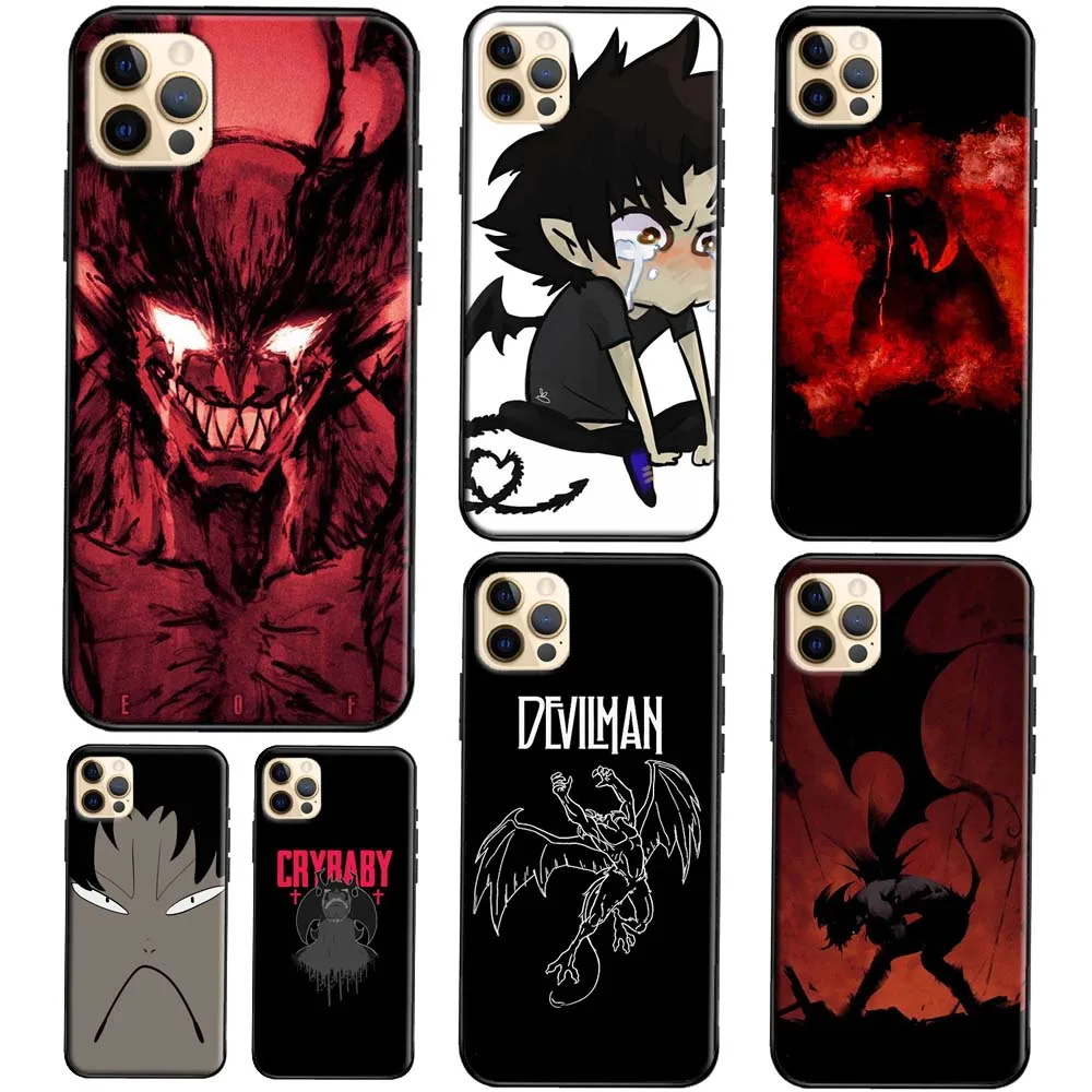 Мягкий ТПУ чехол Devilman Crybaby Akira для iPhone 11 12 13 14 Pro Max mini, чехол для iPhone XR X XS Max SE 2 7 8 Plus