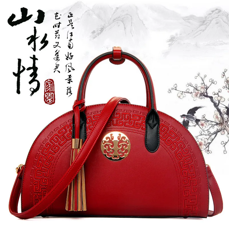 

Популярная антикварная сумка в новом стиле 2021, женская сумка с вышивкой из ниток, модная сумка на одно плечо в китайском стиле с кисточками