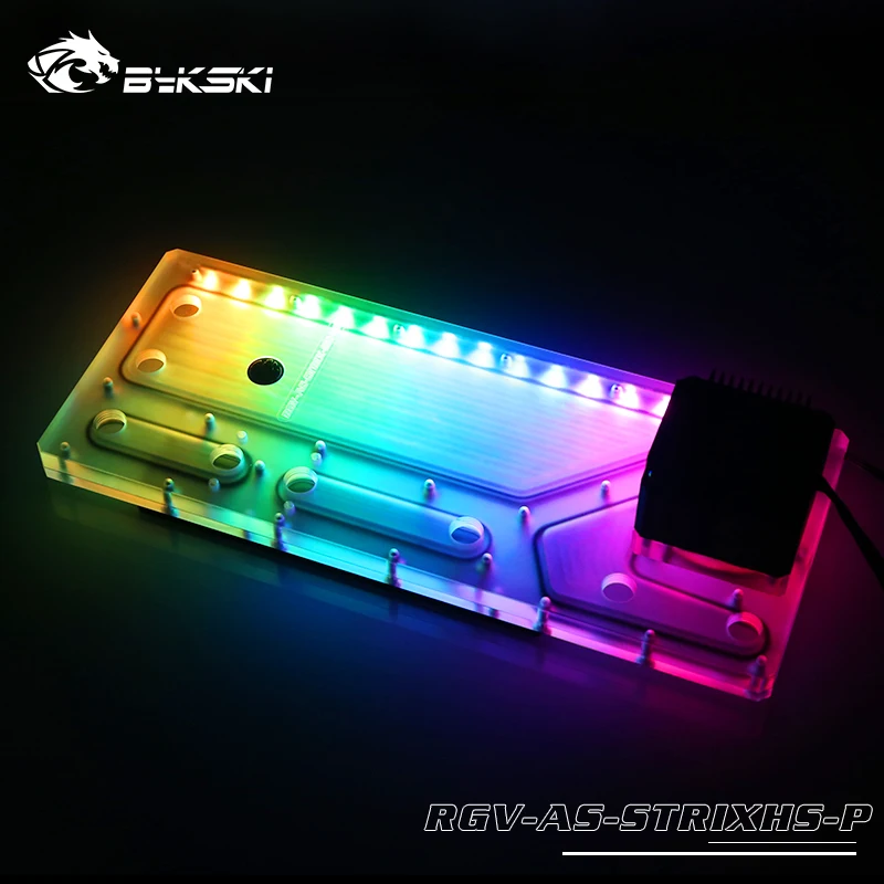 BYKSKI акриловая доска Водного Канала решение использовать для ROG Strix Helio чехол компьютера для процессора и GPU Блок охлаждения/3PIN RGB светильник