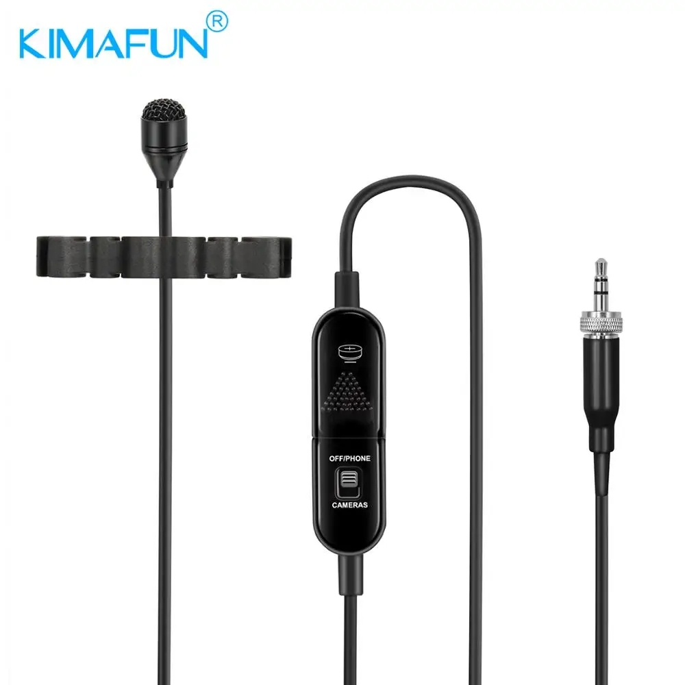 KIMAFUN Professional Musical Instrument Condenser Omnidirectional Mini Microphone for Violin Mandolin with Power Supply Switch