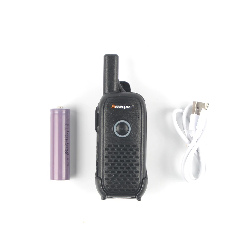 2pcs Baojie BJ-Q2 2W 16 Channels 400-470Mhz UHF Portable Mini Walkie Talkies Rechargeable Long Range Two Way Radios