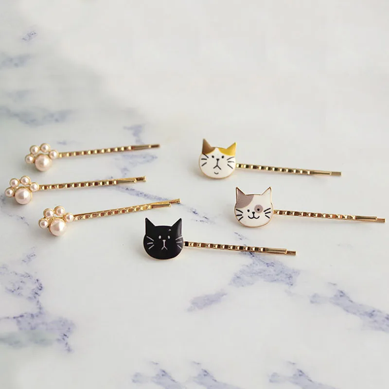 SANSUMMER 2020 модная металлическая заколка полоска с имитацией жемчуга в виде